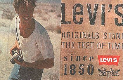 Брэд Питт. Реклама для Levis Jeans, 1991